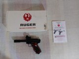 Ruger Mark III w Red Dot Sight
*ALTAMONT* Ultima Target Super Rosewood Checkered Grips
Tactical Solutions Compensator