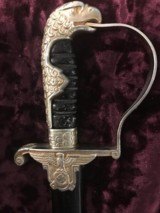 RARE WW2 German Prison Official Eagle head Sword - 2 of 12