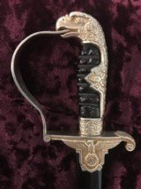 RARE WW2 German Prison Official Eagle head Sword - 1 of 12