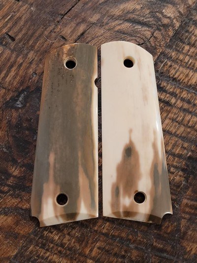Pre Ban Fossilized Walrus Ivory 1911 grips - Image 1 of 1