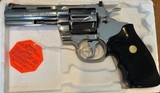 1988 Colt Python factory bright stainless steel w/ Colt letter ANIB .357 - 3 of 7