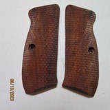 CZ 75 Series Brown Stained Ash Wood Grips & Screws - Item #CZ-16 - 2 of 3