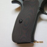 CZ 75 Series Checkered Dark Red/Black G10 Loc Grips & Screws - Item #CZ-17 - 1 of 3