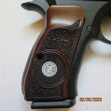 CZ 75 COMPACT Series engraved walnut grips & Screws - Item #CZ-C4 - 1 of 3