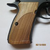 CZ 97 Full Size Checkered Blonde Walnut Grips & Screws - Item #CZ-9702 - 1 of 3