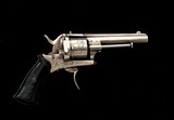 Belgian Folding Trigger Double Action Pinfire Revolver - 2 of 9