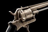 Belgian Folding Trigger Double Action Pinfire Revolver - 4 of 9