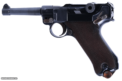 German Mauser 1934 Police Oberndorf Luger Semi Automatic Pistol with Holster