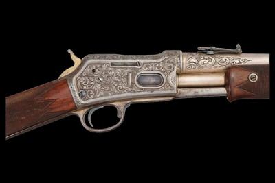 Engraved Silver & Gold Plated Colt Lightning Baby Carbine - Image 1 of 5