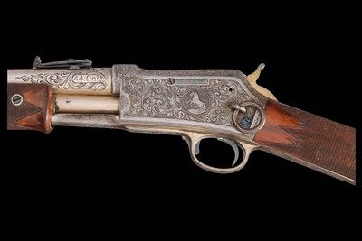 Engraved Silver & Gold Plated Colt Lightning Baby Carbine - Image 2 of 5