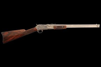 Engraved Silver & Gold Plated Colt Lightning Baby Carbine - Image 3 of 5