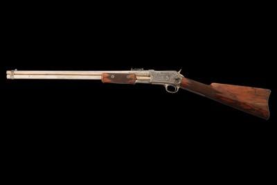 Engraved Silver & Gold Plated Colt Lightning Baby Carbine - Image 4 of 5