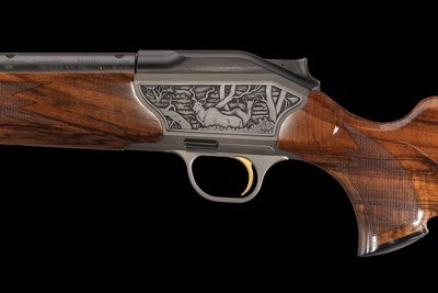 Blaser R8 375. H&H with 300 Win Barrel Factory Engraved Game Scene - Image 2 of 4