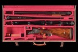 Factory Philipp Reinhard Gold Inlaid and Relief Game Scene Engraved Hambrusch Triggerplate Drilling Two Barrel Set with Two Zeiss Scopes and Case - Image 7 of 7