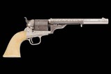 Finest Known Documented Early Production Three Digit Serial Number 164 New York Engraved, Nickel and Gold Colt Model 1871-72 Open Top Revolver - Image 1 of 7