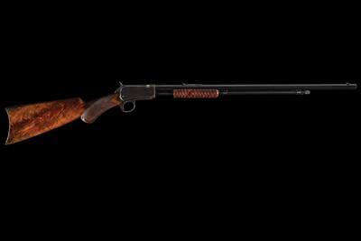 Winchester Deluxe Model 1890 Slide Action Rifle with Unusual Cheekpiece Deluxe Stock - Image 3 of 5
