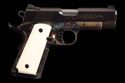 Gold Inlaid Wilson Combat/Turnbull Restoration Bill Wilson Signature Series Limited Edition 1911 Compact Semi-Automatic Pistol, Number 