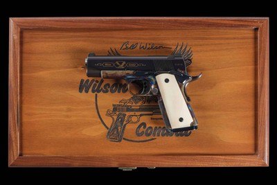 Gold Inlaid Wilson Combat/Turnbull Restoration Bill Wilson Signature Series Limited Edition 1911 Compact Semi-Automatic Pistol, Number 