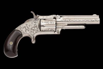 Deluxe Cased L.D. Nimschke Engraved Smith & Wesson No. 1 1/2 Second Issue Revolver - Image 1 of 3