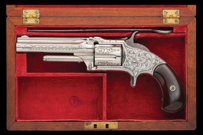 Deluxe Cased L.D. Nimschke Engraved Smith & Wesson No. 1 1/2 Second Issue Revolver - Image 3 of 3
