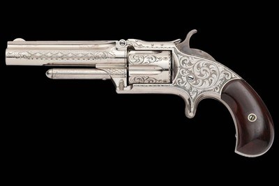 Deluxe Cased L.D. Nimschke Engraved Smith & Wesson No. 1 1/2 Second Issue Revolver - Image 2 of 3