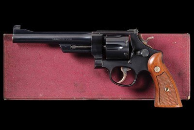 Smith & Wesson .45 Hand Ejector Model of 1950 Target (Pre-Model 26) Double Action Revolver with box - Image 2 of 4