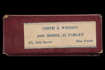 Smith & Wesson .45 Hand Ejector Model of 1950 Target (Pre-Model 26) Double Action Revolver with box - Image 4 of 4