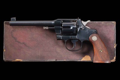 Pre-World War II Colt Third Issue Officer's Model Target Double Action Revolver with Box - Image 2 of 3