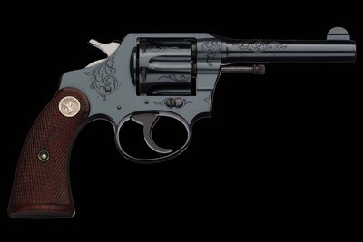 Documented Glahn Engraved Colt Police Positive Double Action Revolver with Factory Letter - Image 1 of 4