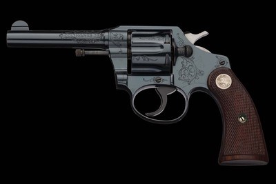 Documented Glahn Engraved Colt Police Positive Double Action Revolver with Factory Letter - Image 2 of 4