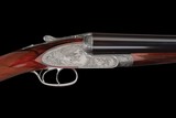 Factory Gian Marco Sabatti Signed and Bulino Game Scene Master Engraved Fratelli Rizzini R1-E Sidelock 12ga Double Barrel Shotgun with Case - Image 1 of 7