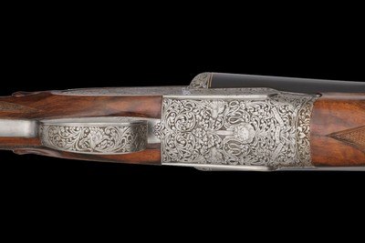 Factory Signed, Engraved, and Gold Inlaid Renato Gamba Ambassador 12ga SxS - Image 5 of 5