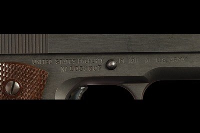 Exceptional World War II U.S. Union Switch & Signal Co. Model 1911A1 .45ACP - Image 4 of 5