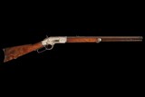 Attractive Documented Antique Special Order Winchester Second Model 1873 Lever Action Rifle with Scarce Nickel Finish & Fancy Stock