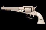 E. Remington & Sons Rider Patent New Model Double Action New Model Metallic Cartridge Conversion Belt Revolver with Pearl Grips .38RF - Image 2 of 4