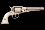 E. Remington & Sons Rider Patent New Model Double Action New Model Metallic Cartridge Conversion Belt Revolver with Pearl Grips .38RF - Image 1 of 4