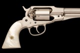 E. Remington & Sons Rider Patent New Model Double Action New Model Metallic Cartridge Conversion Belt Revolver with Pearl Grips .38RF - Image 3 of 4