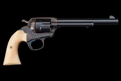Colt Bisley Model Single Action Army Revolver in Desirable .45 Long Colt with Attractive Ivory Grips - Image 1 of 4