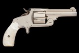 Smith & Wesson No. 2 Second Model .38 Single Action Revolver with Pearl Grips and Box .38