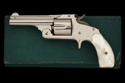 Smith & Wesson No. 2 Second Model .38 Single Action Revolver with Pearl Grips and Box .38 - Image 2 of 3