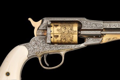 L.D. Nimschke Master Engraved Gold and Silver Plated Remington 