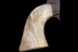 Antique Colt Sheriff's Model Single Action Army Revolver with Extremely Rare 5 Inch .45 Long Colt Barrel, Relief Carved Eagle Pearl Grips - Image 3 of 4
