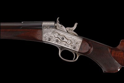Terence A. Smith Signed, Civil War Theme, Deluxe Long Range Creedmoor Pattern No. 1 Rolling Block Heavy Barrel Sporting Rifle 45-90 - Image 2 of 6