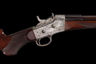 Terence A. Smith Signed, Civil War Theme, Deluxe Long Range Creedmoor Pattern No. 1 Rolling Block Heavy Barrel Sporting Rifle 45-90