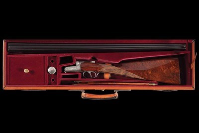 A & S Famars Zeus Grade .410 Gauge Box Lock Double Barrel Shotgun with Case - Image 6 of 6