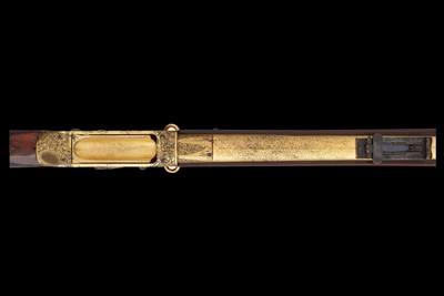 Exhibition Grade Panel Scene Engraved, Gold Plated,Inscribed Providence Tool Co. Peabody-Martini Single Shot Rifle-Musket with Bayonet .45 cal - Image 5 of 7
