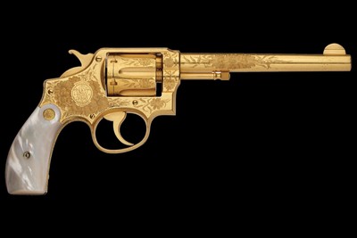 Oscar Young Factory Chiseled, Engraved, Gold Plated, Pearl Stocked Smith & Wesson Model 1899 - Image 1 of 7