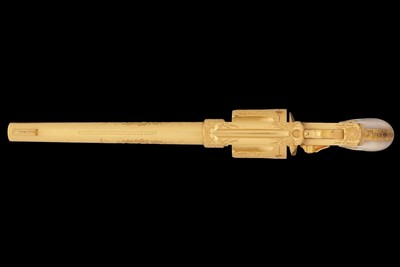 Oscar Young Factory Chiseled, Engraved, Gold Plated, Pearl Stocked Smith & Wesson Model 1899 - Image 6 of 7