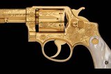Oscar Young Factory Chiseled, Engraved, Gold Plated, Pearl Stocked Smith & Wesson Model 1899 - Image 4 of 7