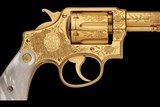Oscar Young Factory Chiseled, Engraved, Gold Plated, Pearl Stocked Smith & Wesson Model 1899 - Image 3 of 7